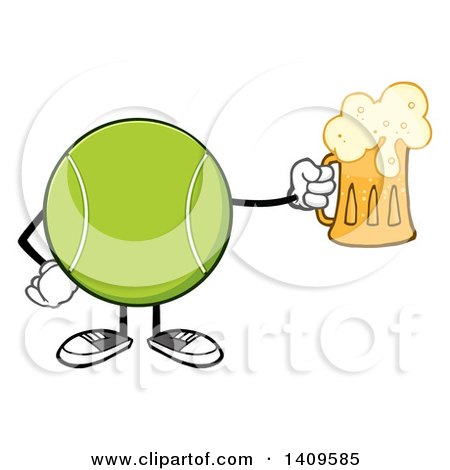 450x470 Clipart Of A Cartoon Tennis Ball