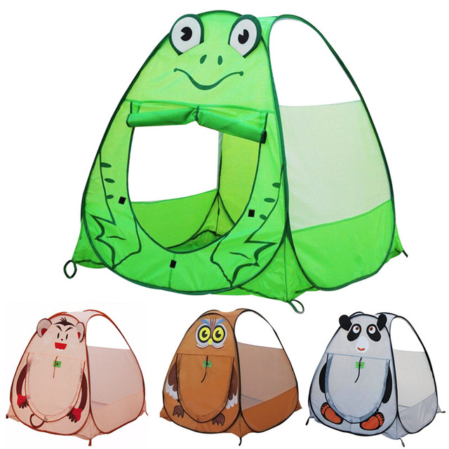 640x640 Children Foldable Cartoon Picnic Tent Frog Monkey Owl Panda