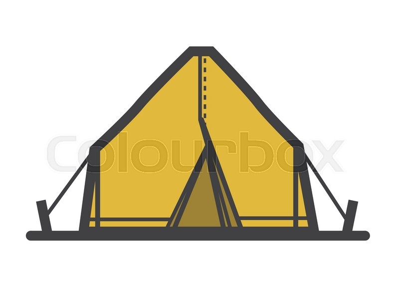 800x613 Tourist Tent Icon Or Logo, Cartoon Style Vector. Stock Vector