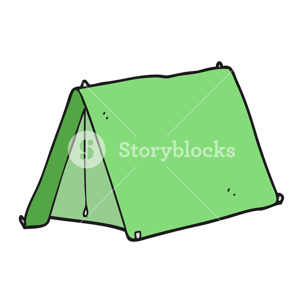 1000x1000 Freehand Drawn Cartoon Tent Royalty Free Stock Image