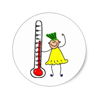 324x324 Thermometer Stickers Zazzle