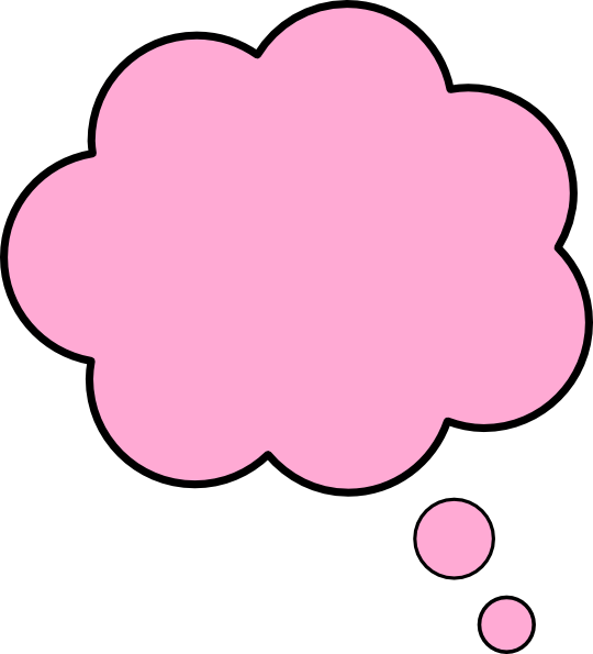 540x595 Thought Bubble Pink Clip Art