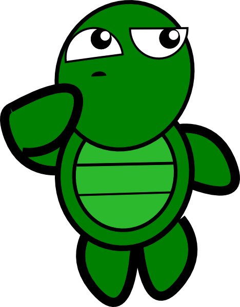 468x599 Turtle Thinking Clip Art