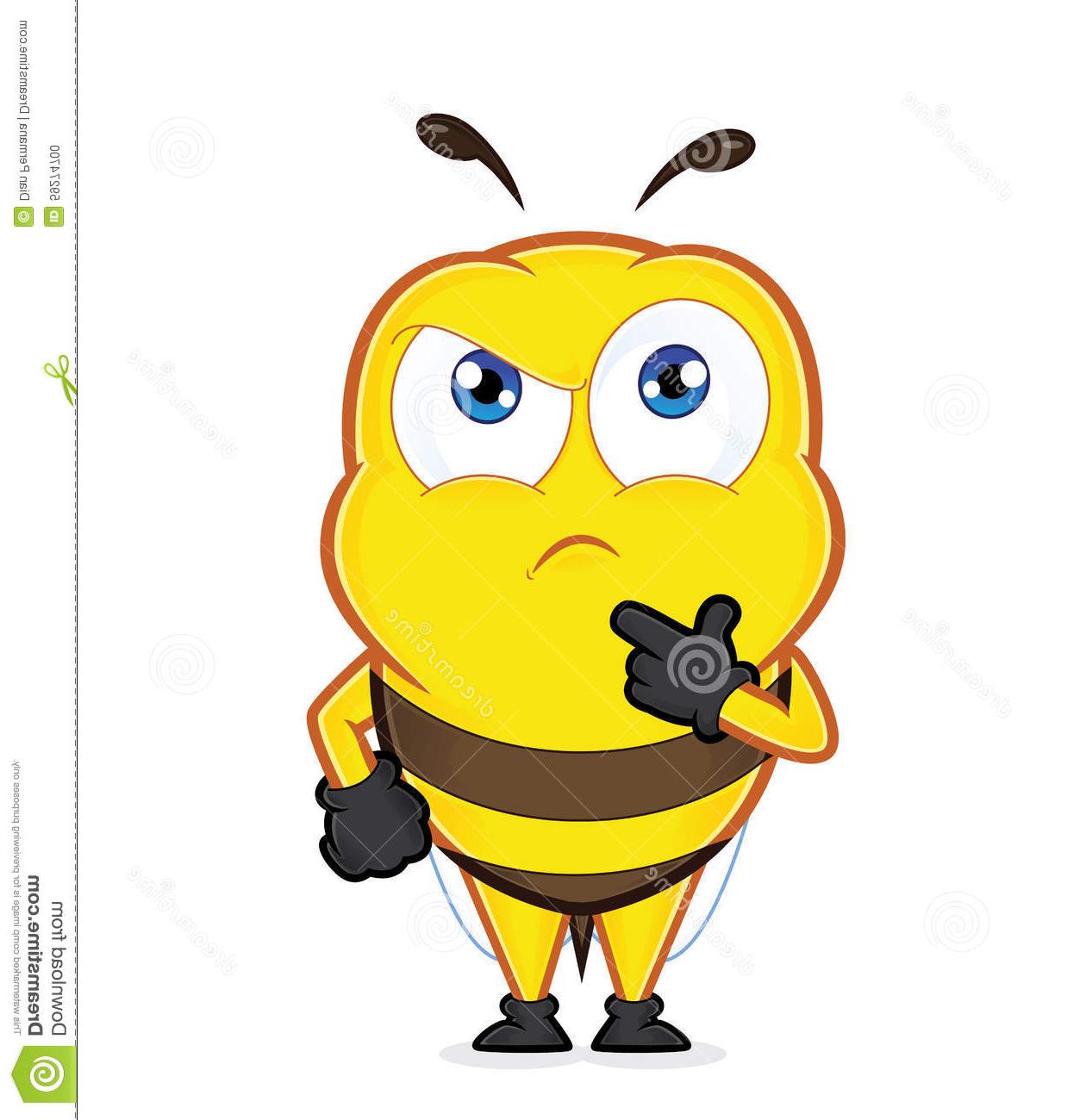 1260x1300 Unique Bee Thinking Clipart Picture Cartoon Character Design
