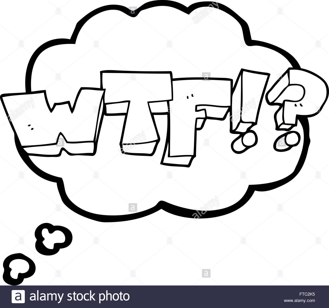 1300x1217 Freehand Drawn Thought Bubble Cartoon Wtf Symbol Stock Vector Art