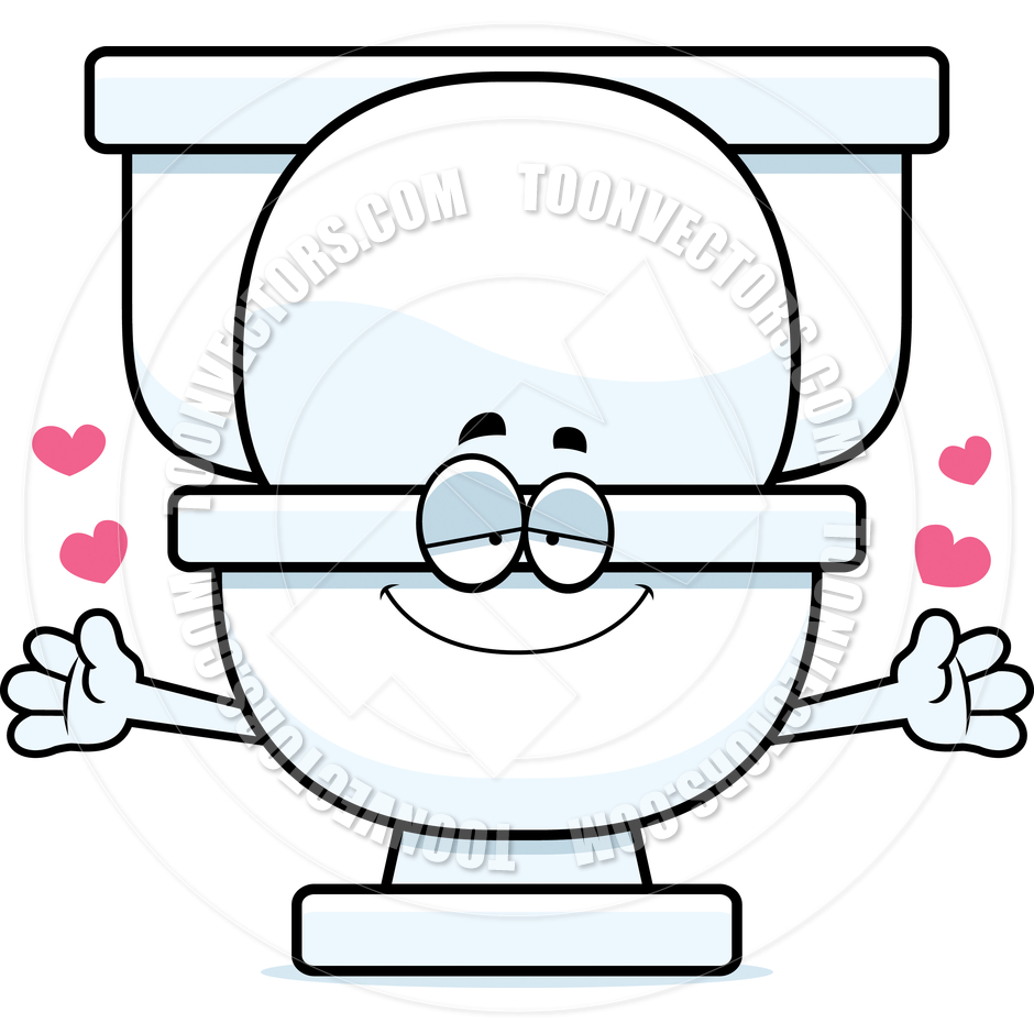 940x940 Cartoon Toilet Hug By Cory Thoman Toon Vectors Eps