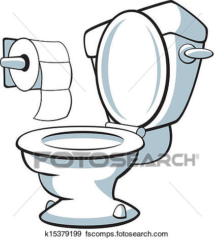 421x470 Clip Art Of Toilet K15379199