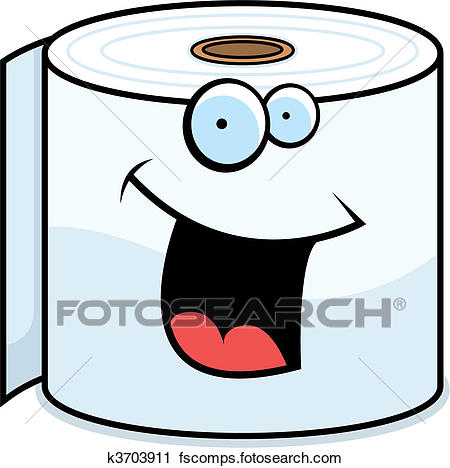 450x468 Clipart Of Toilet Paper Smiling K3703911