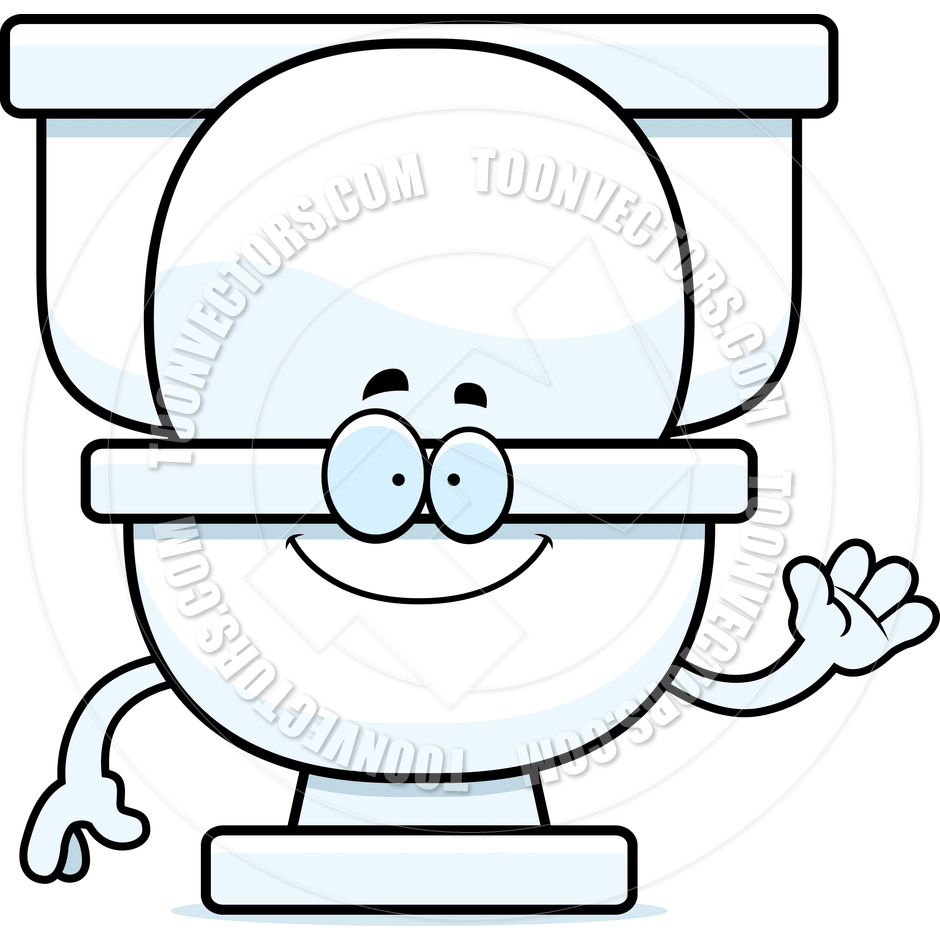 940x940 Cartoon Toilet Waving By Cory Thoman Toon Vectors Eps