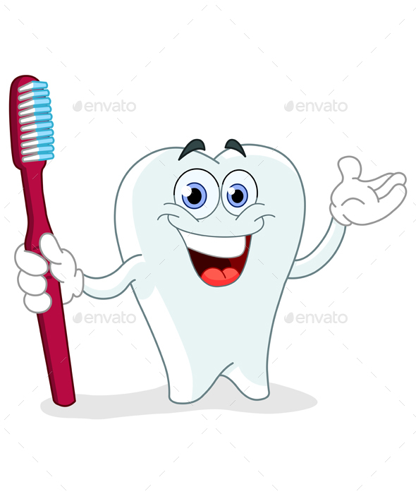 590x700 Cartoon Tooth With Toothbrush By Yayayoyo Graphicriver
