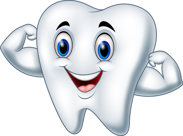 600x445 Funny Cartoon Tooth Vector Illustration 05