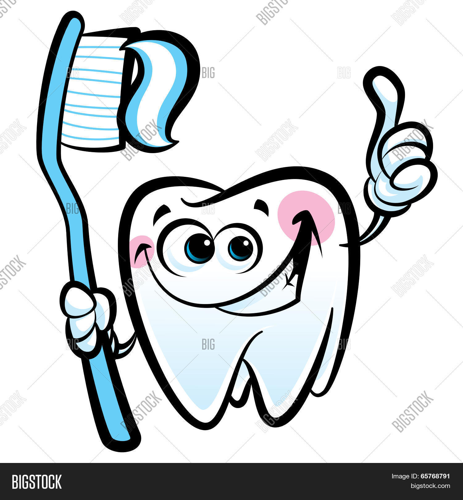 1500x1620 Happy Cartoon Molar Tooth Vector Amp Photo Bigstock