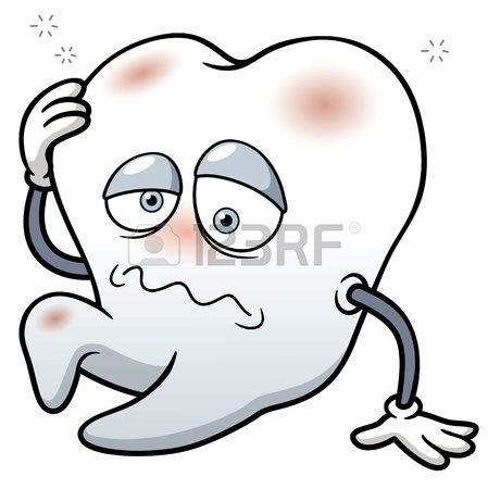449x450 Vector Illustration Of Cartoon Tooth Be Injured Royalty Free