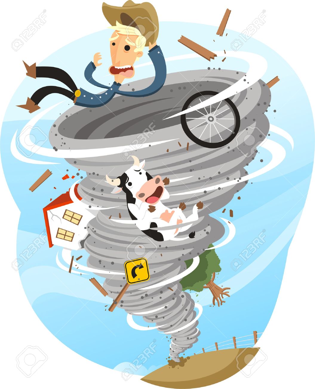 1055x1300 Tornado Storm Twister Cloud Wind Rain Weather, Vector Illustration