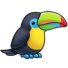 220x220 Toucan Clipart Animated