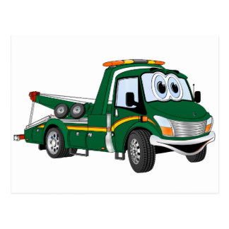 324x324 Cartoon Tow Truck Postcards Zazzle