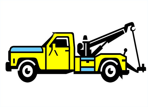 500x361 Cartoon Towing Truck Clipart