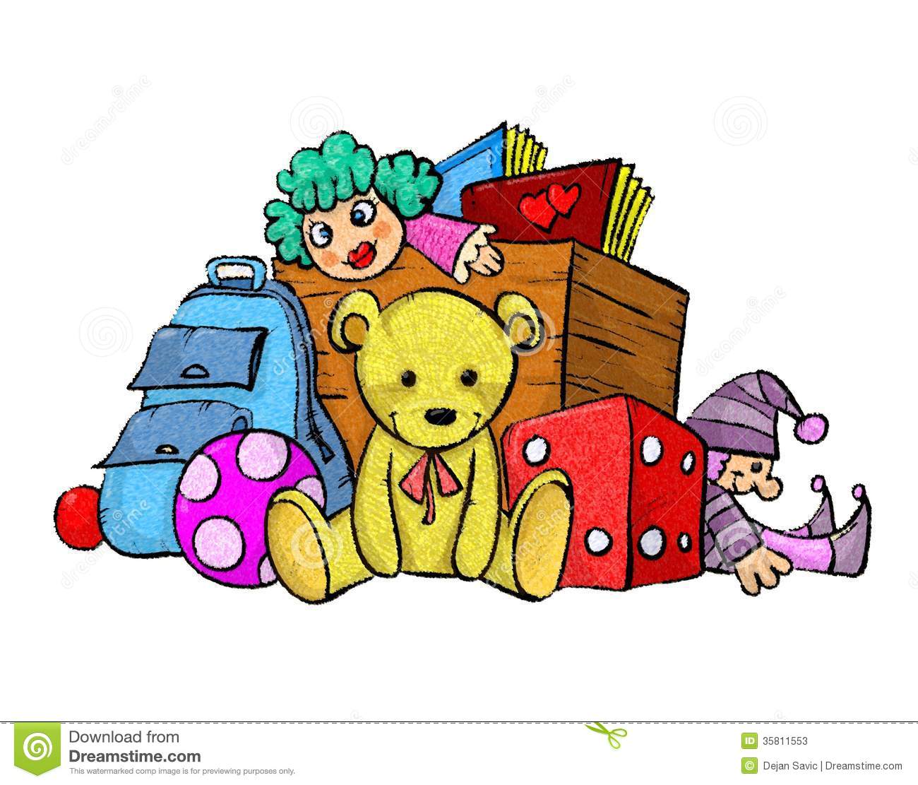 1300x1111 Cartoon Toys Clipart