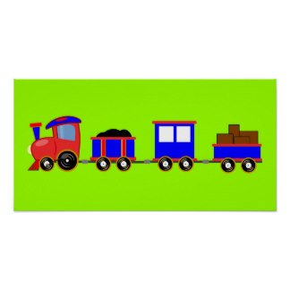 324x324 Cartoon Train Posters Zazzle