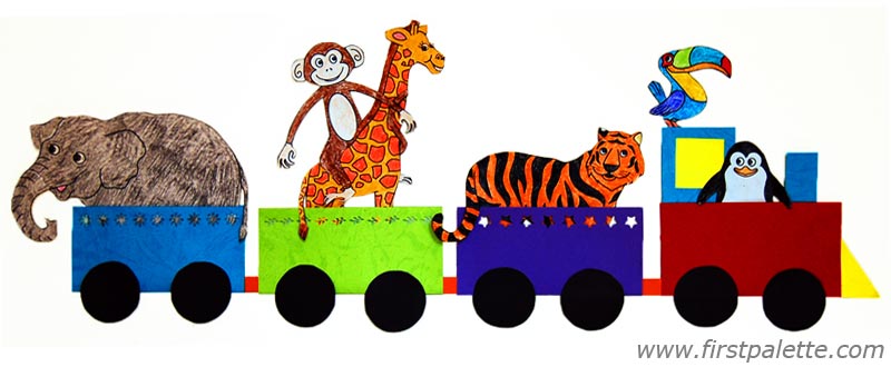 800x330 Animal Train Craft Kids' Crafts