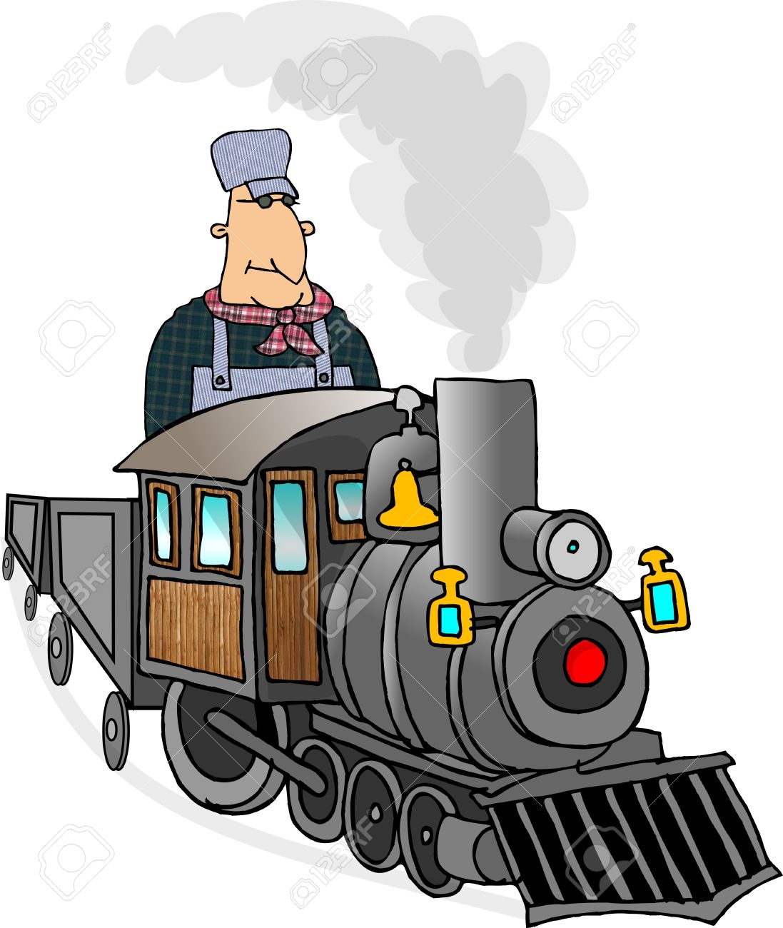 1097x1300 Cartoon Train Conductor Group