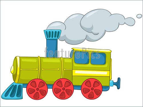 500x375 Cartoon Train Illustration