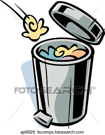 366x470 Stock Illustration Of Cartoon Drawing Of A Trash Can Apl0025