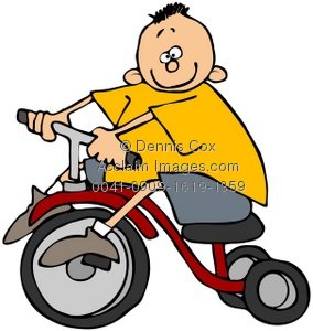 284x300 Illustration Boy On A Tricycle