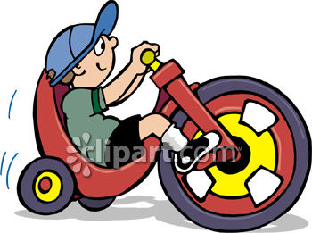 350x261 Little Boy Riding A Plastic Big Wheel Trike