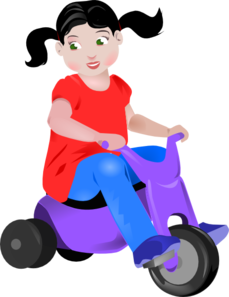 229x297 Toddler On Trike Clip Art