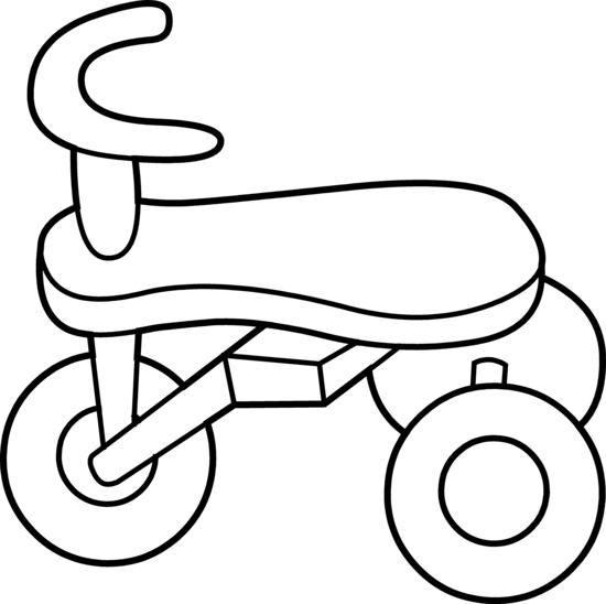 550x548 Toddler Tricycle Line Art