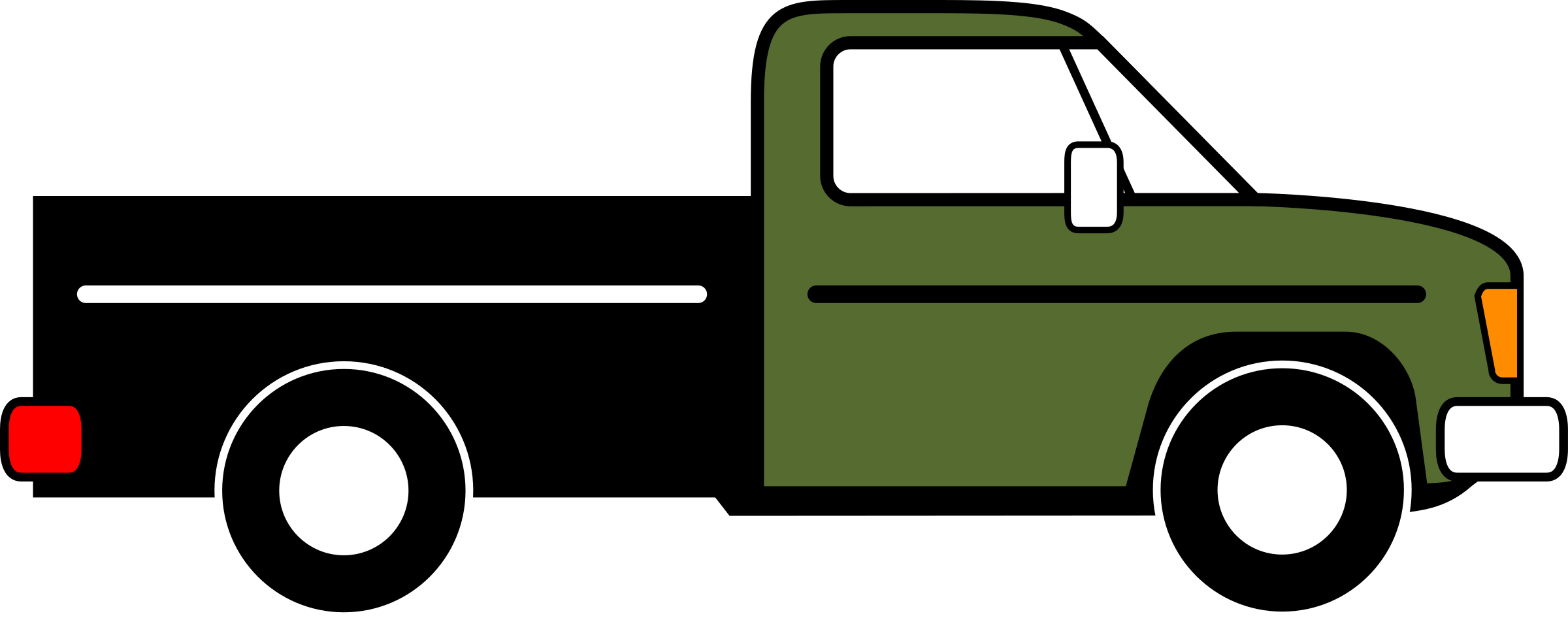 2400x949 Vector Clipart Truck