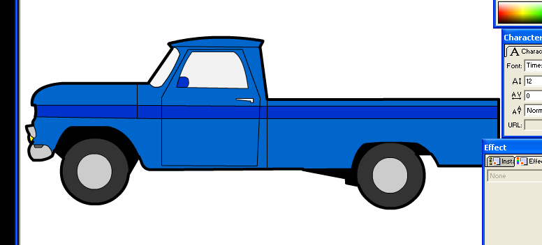776x352 Cartoon Pickup Truck