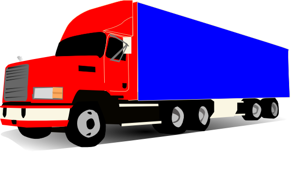 600x401 Truck 18 Wheeler Trucker Clip Art