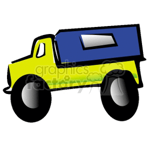 300x300 Royalty Free Cartoon Green Pickup Truck 172302 Vector Clip Art