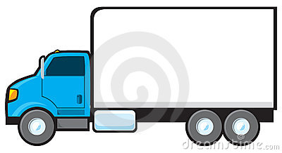 400x218 Cartoon Delivery Truck Clipart
