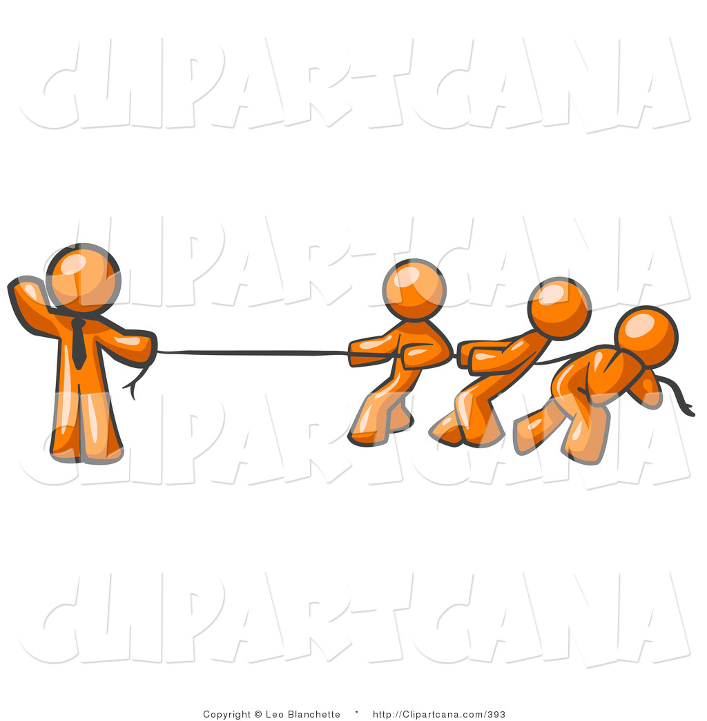 1024x1044 Vector Clip Art A Strong Orange Businessman Holding One End