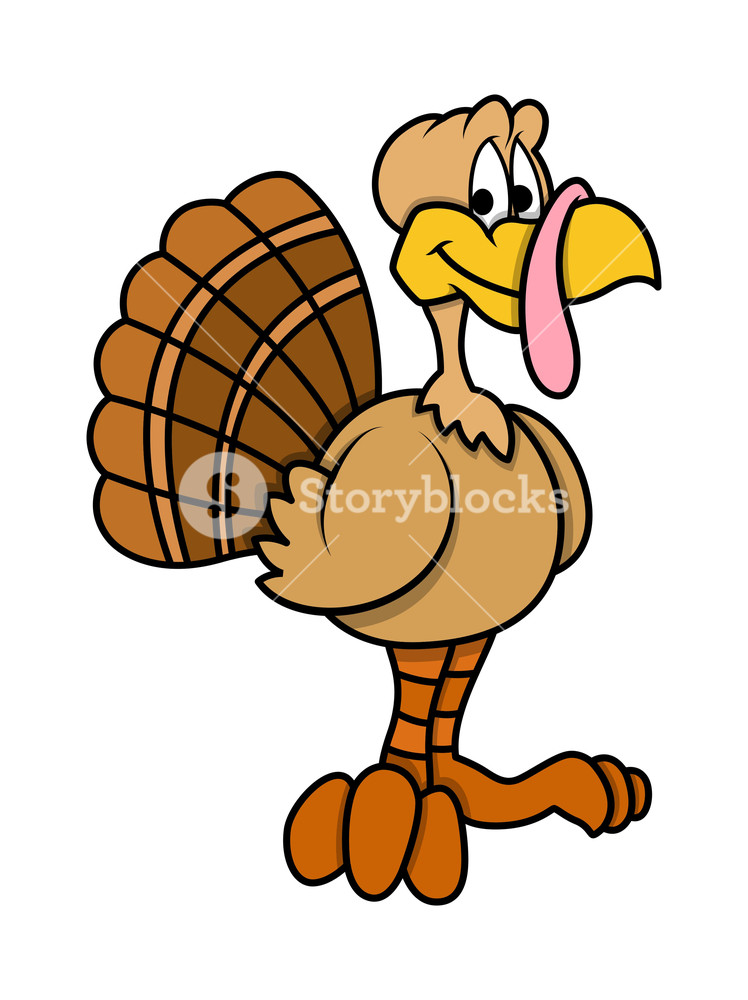 748x1000 Happy Cartoon Turkey Bird Royalty Free Stock Image