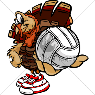 325x325 Basketball Thanksgiving Holiday Turkey Cartoon Vector Ill Gl