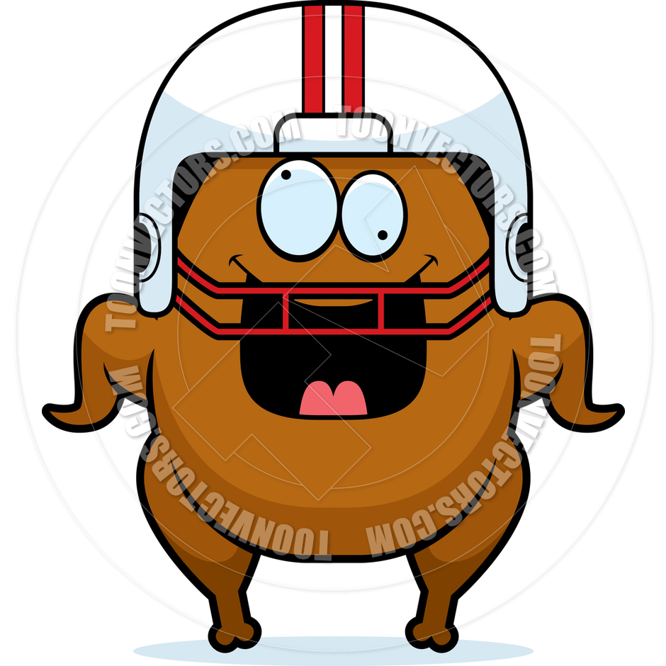 940x940 Cartoon Roast Football Turkey Crazy By Cory Thoman Toon Vectors