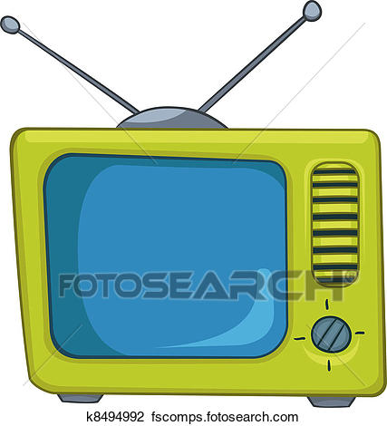427x470 Clipart Of Cartoons Tv K8494992
