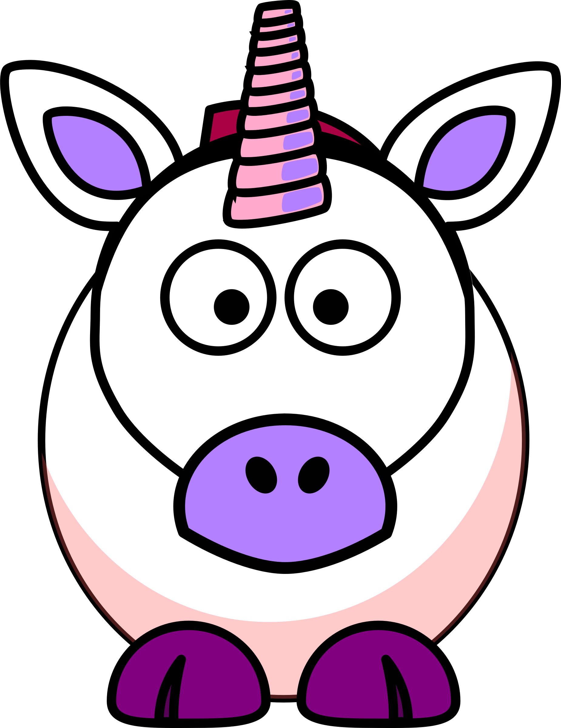 1850x2400 Clipart Cartoon Unicorn