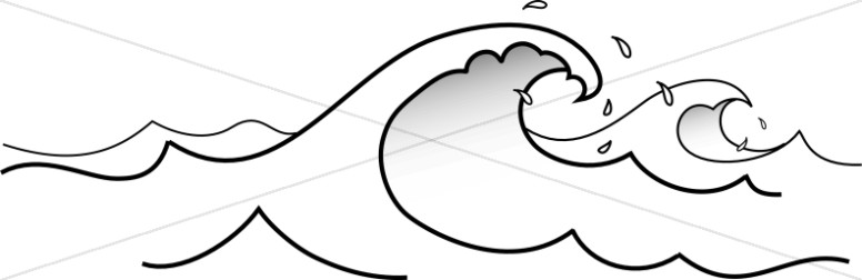 776x252 Crashing Cartoon Wave Nature Clipart
