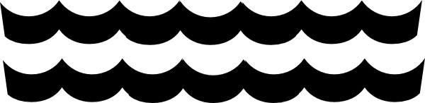 600x146 Waves Clipart Black And White