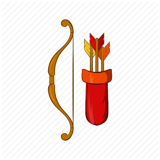 512x512 Archery, Arrow, Bow, Cartoon, Longbow, Medieval, Weapon Icon