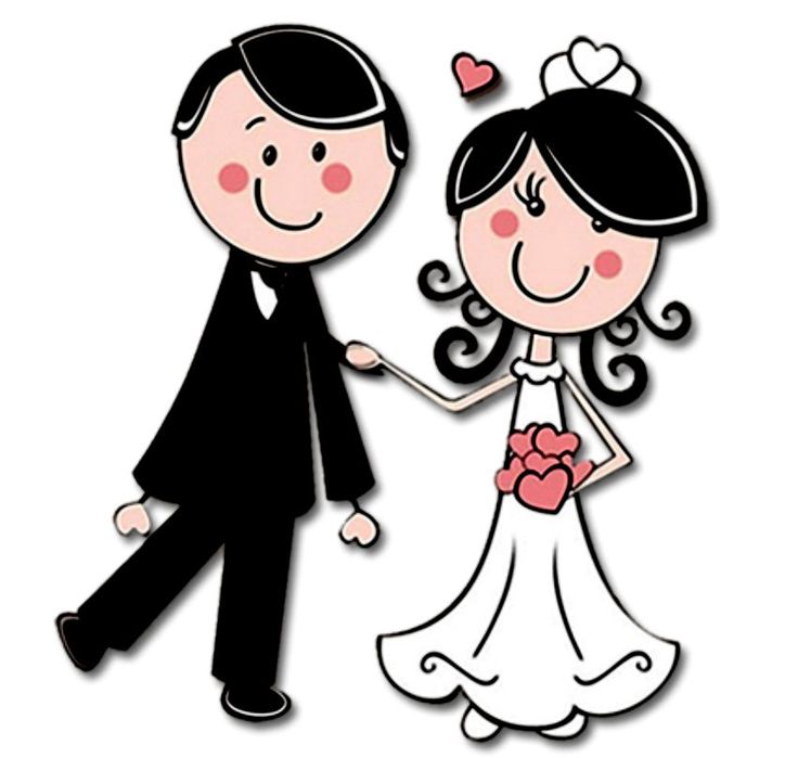 Cartoon Wedding Couple Clipart | Free download on ClipArtMag