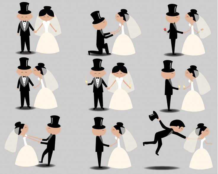 736x588 Wedding Stick Figures Clip Art