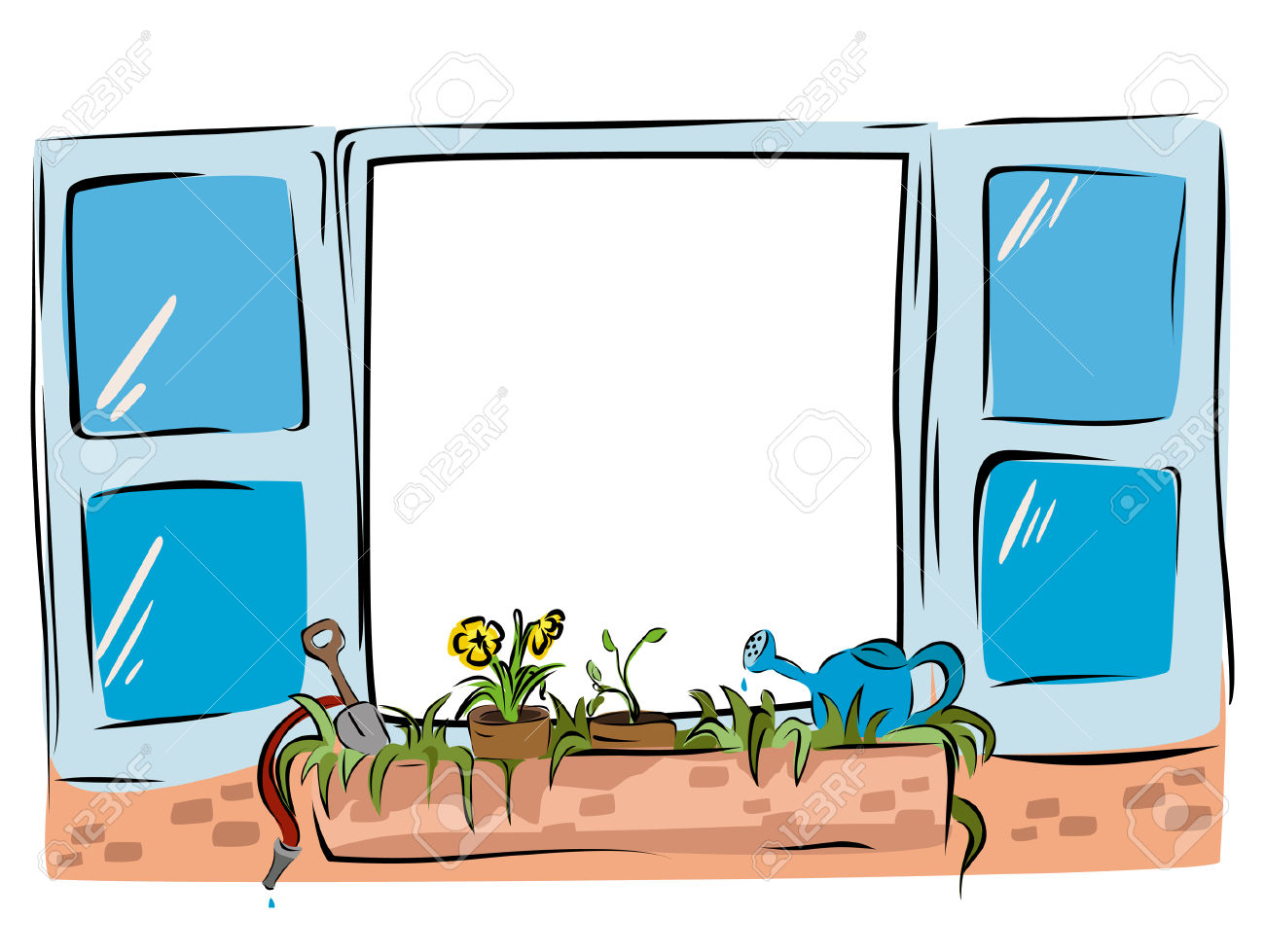 1300x979 Window Clipart Window Sill
