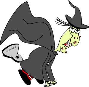 300x294 891 Halloween Witch Clip Art Images Public Domain Vectors