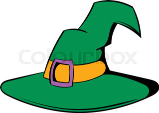 319x226 Cartoon Witch Face. Vector Clip Art Illustration With Simple